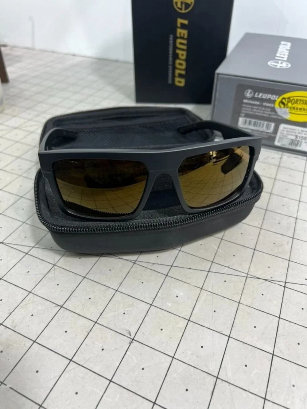 Leupold Becnara Matte Black Sunglasses w/Bronze Mirror Polarized Lens & Case New